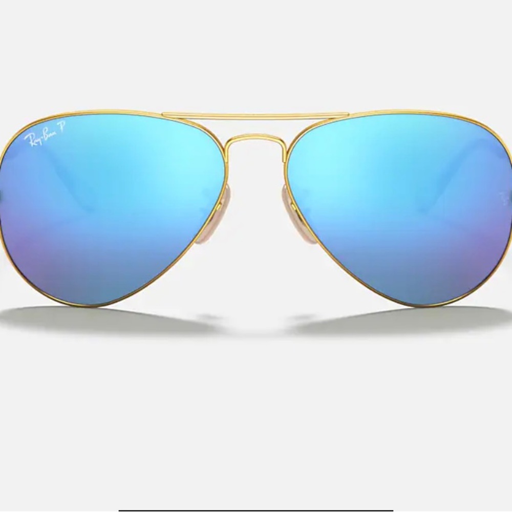 lightly worn blue aviator flash Ray Ban